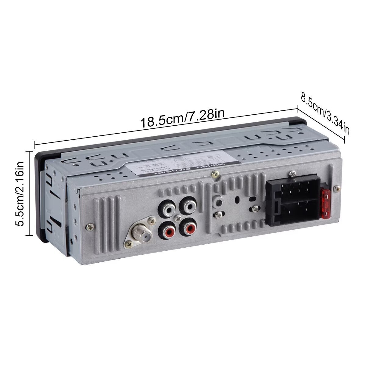 Retro Vintage Classic Single DIN Bluetooth FM Stereo Radio with USB, SD, AUX