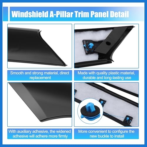 Left Windshield A-Pillar Trim Panel for Ford Flex 2009-2019 Front Driver Outer