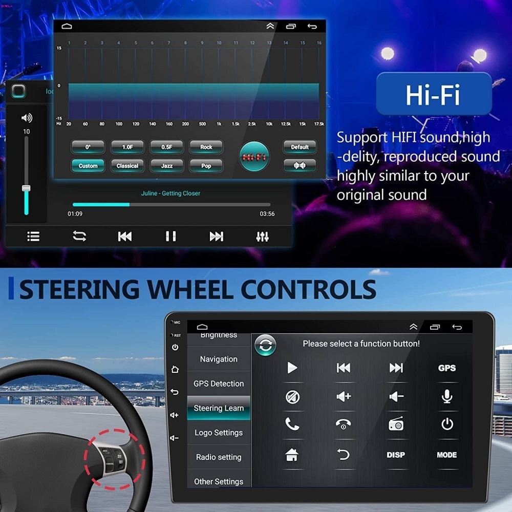 For 2009-2013 Honda Fit Radio Carplay 2+32G 10in Touchscreen Stereo Android Auto