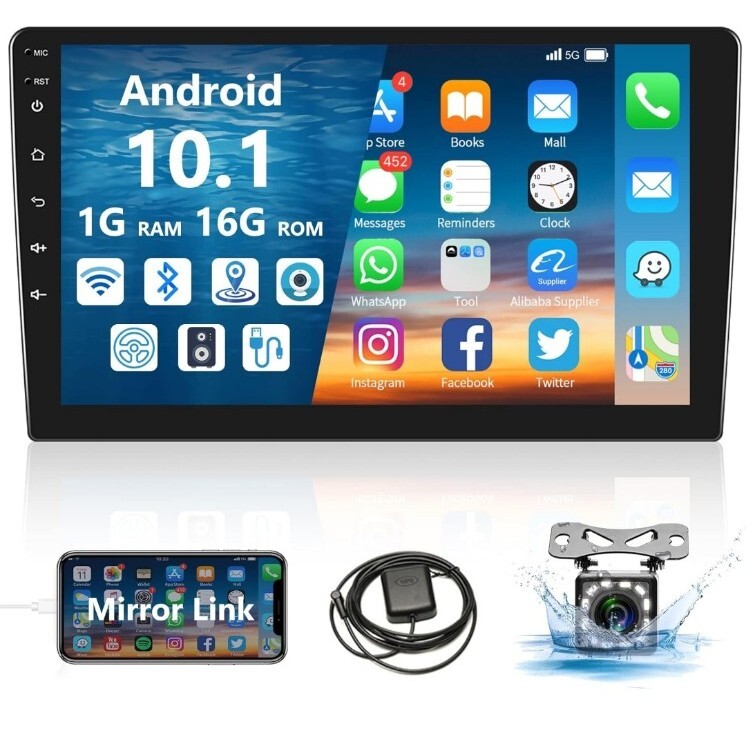 1G+32G Double Din Android 13 Car Stereo with Wireless Apple Carplay Android…
