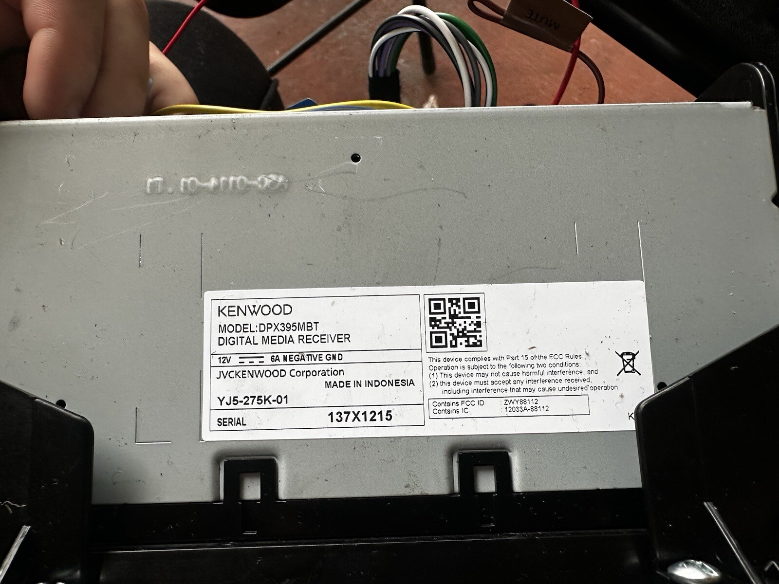 Kenwood CD Receiver – Black (DPX505BT)
