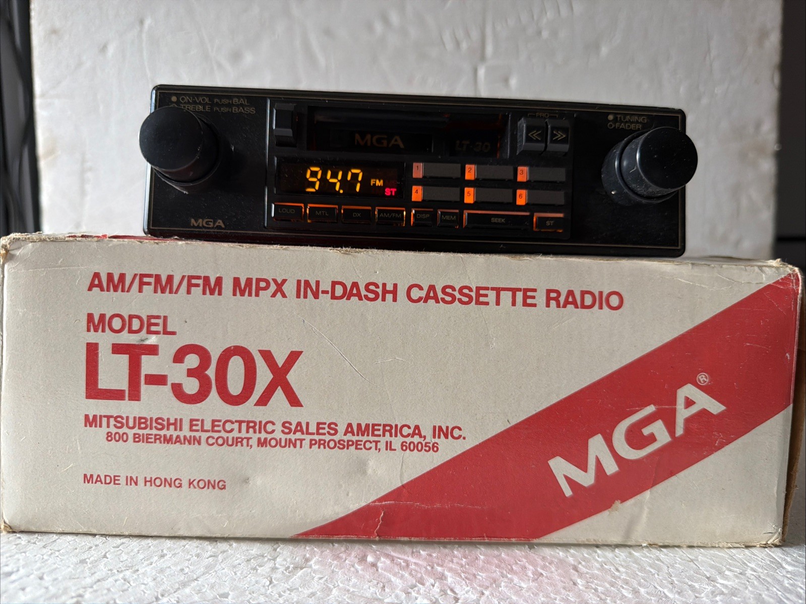Am Fm Cassette Car Stereo RARE Quality Vintage New Display 2 Knob Shaft By MGA