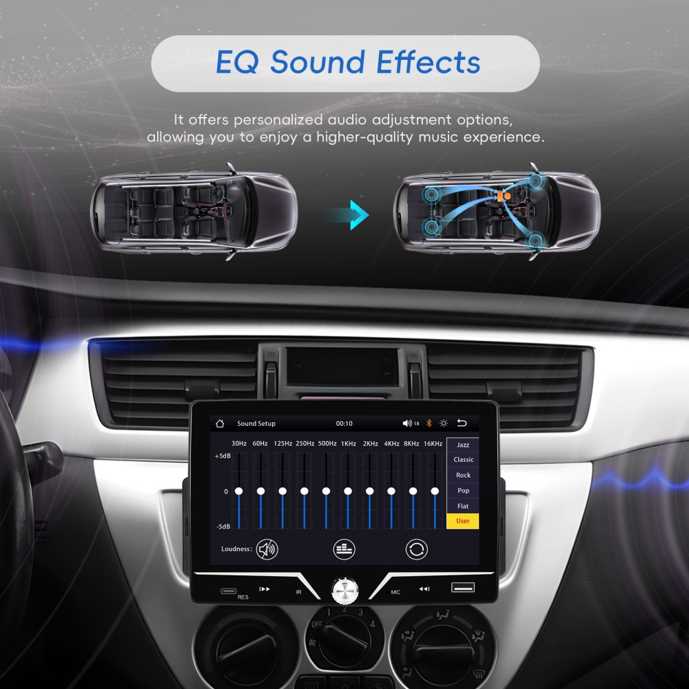 1DIN 7″ HD Touch Screen MP5 Player Car Radio Stereo Bluetooth FM CarPlay Android