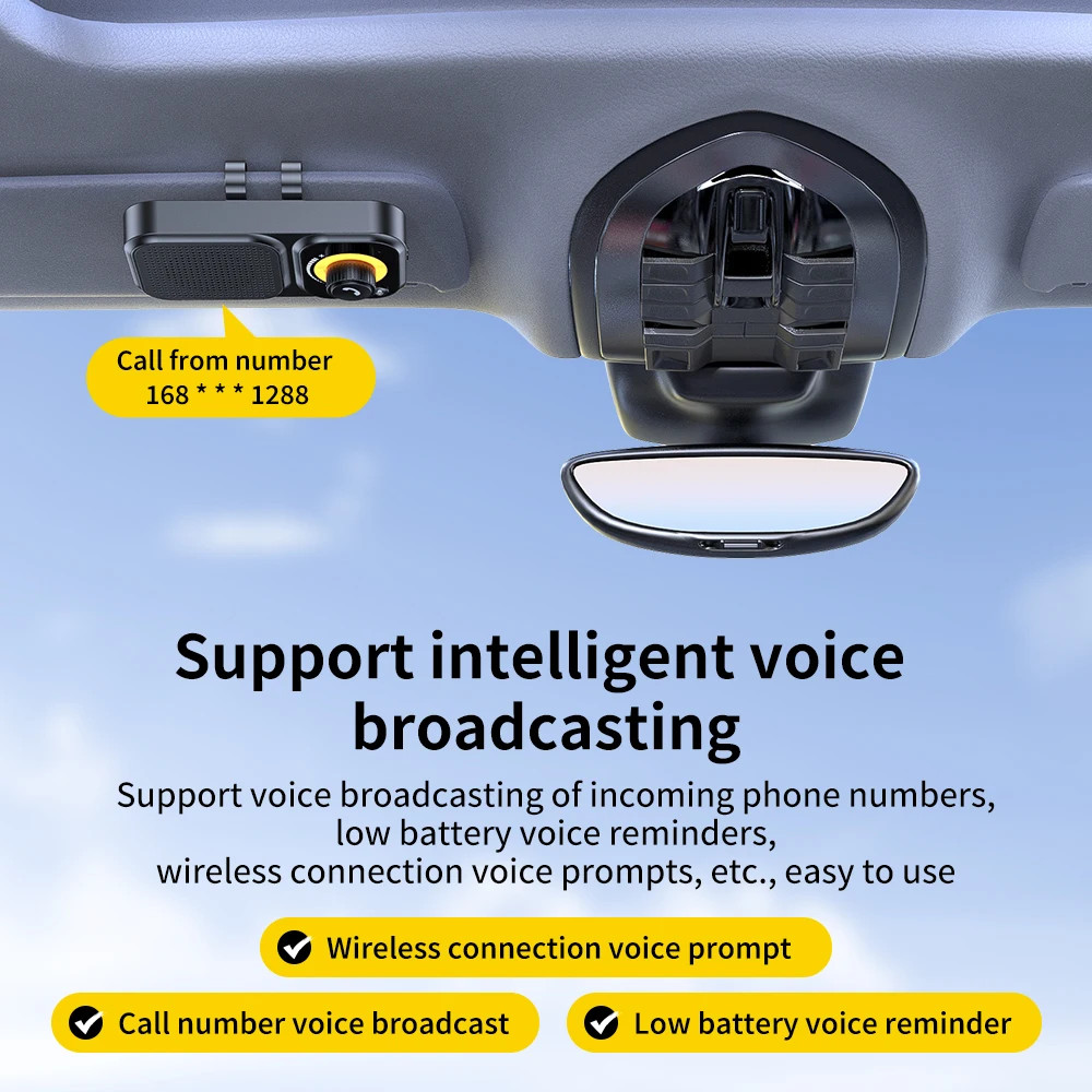 New Wireless Bluetooth 5.4 Sun Visor Car Speaker Handsfree Car Stereo MP3 Player