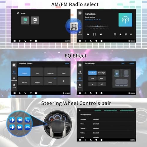 10.1 Inch Single DIN Car Stereo – Universal Android Car Radio Adjustable