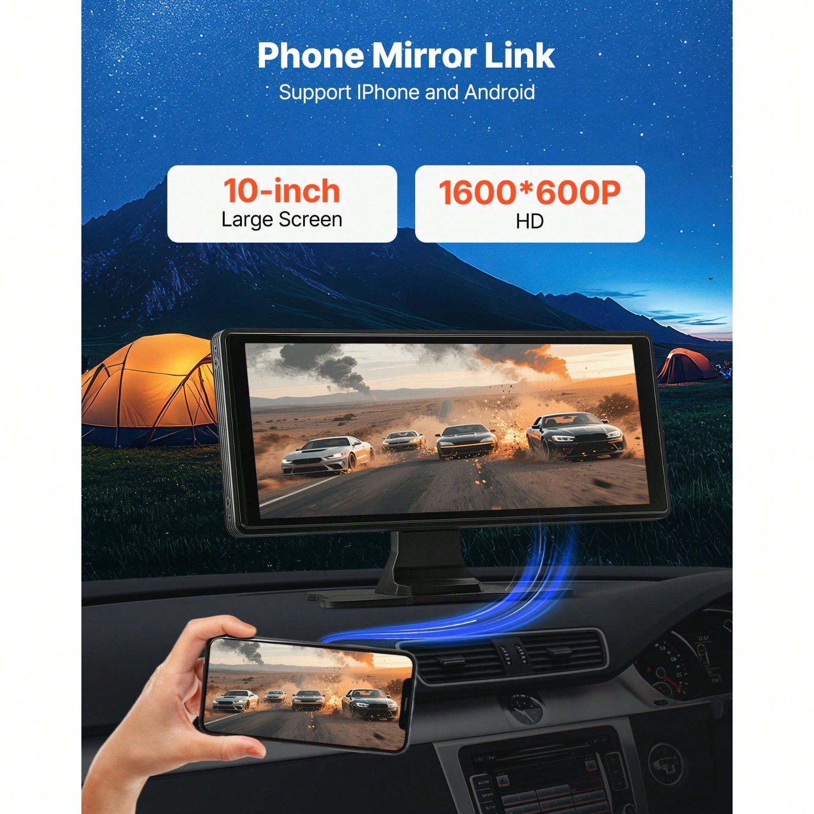 9 Inch HD Touch Screen Car Stereo With Wireless CarPlay Android Auto Backup Came