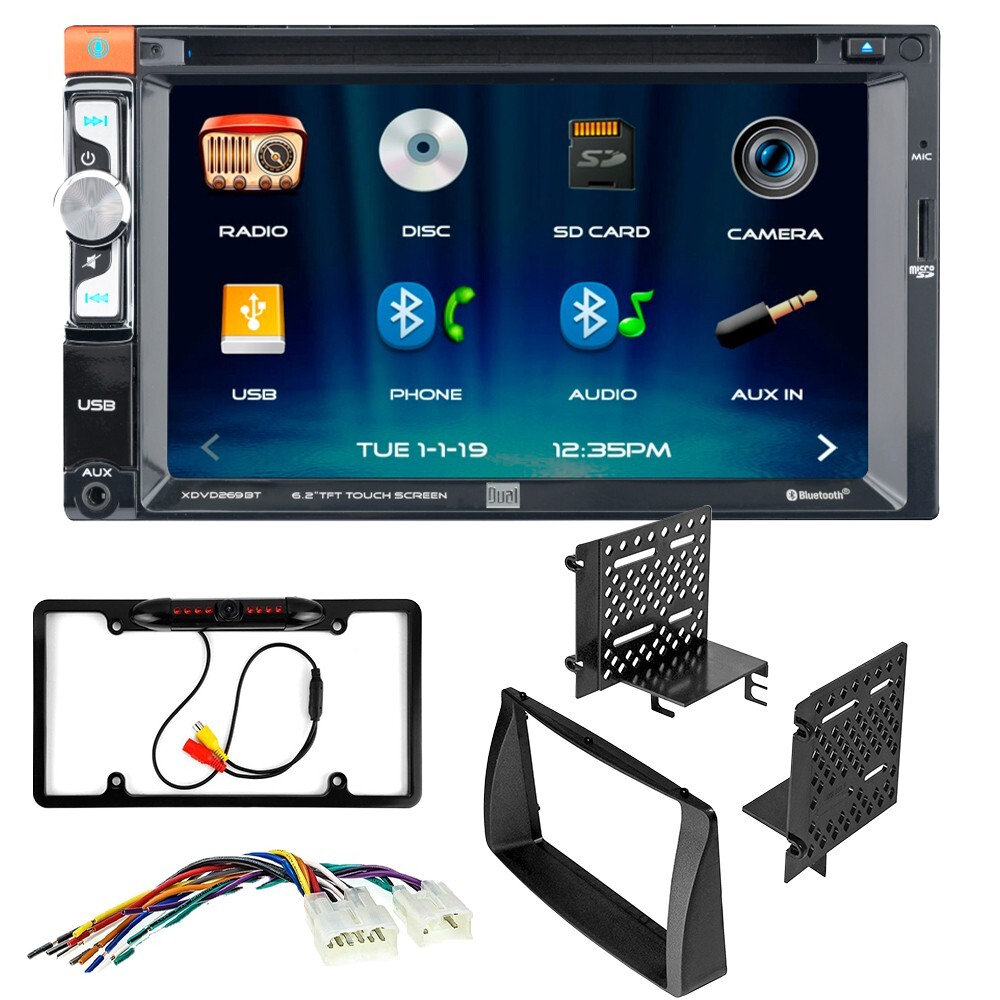 For 2003-2008 Toyota Corolla XDVD269BT 6.2″ Screen Car Stereo Dash Kit & Camera