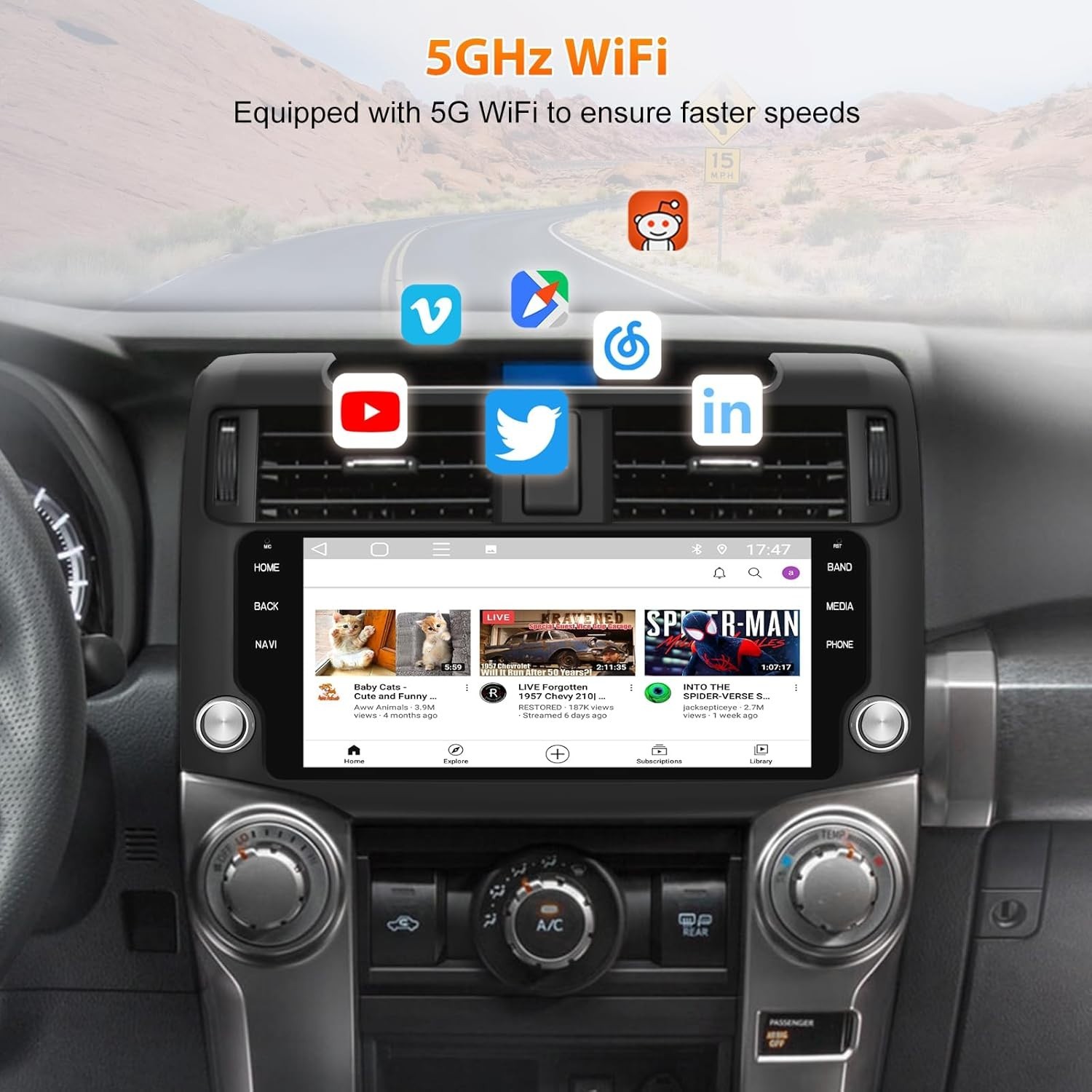 4GB+64GB Car Radio Stereo for Toyota 4Runner 2010-2023 Android 13
