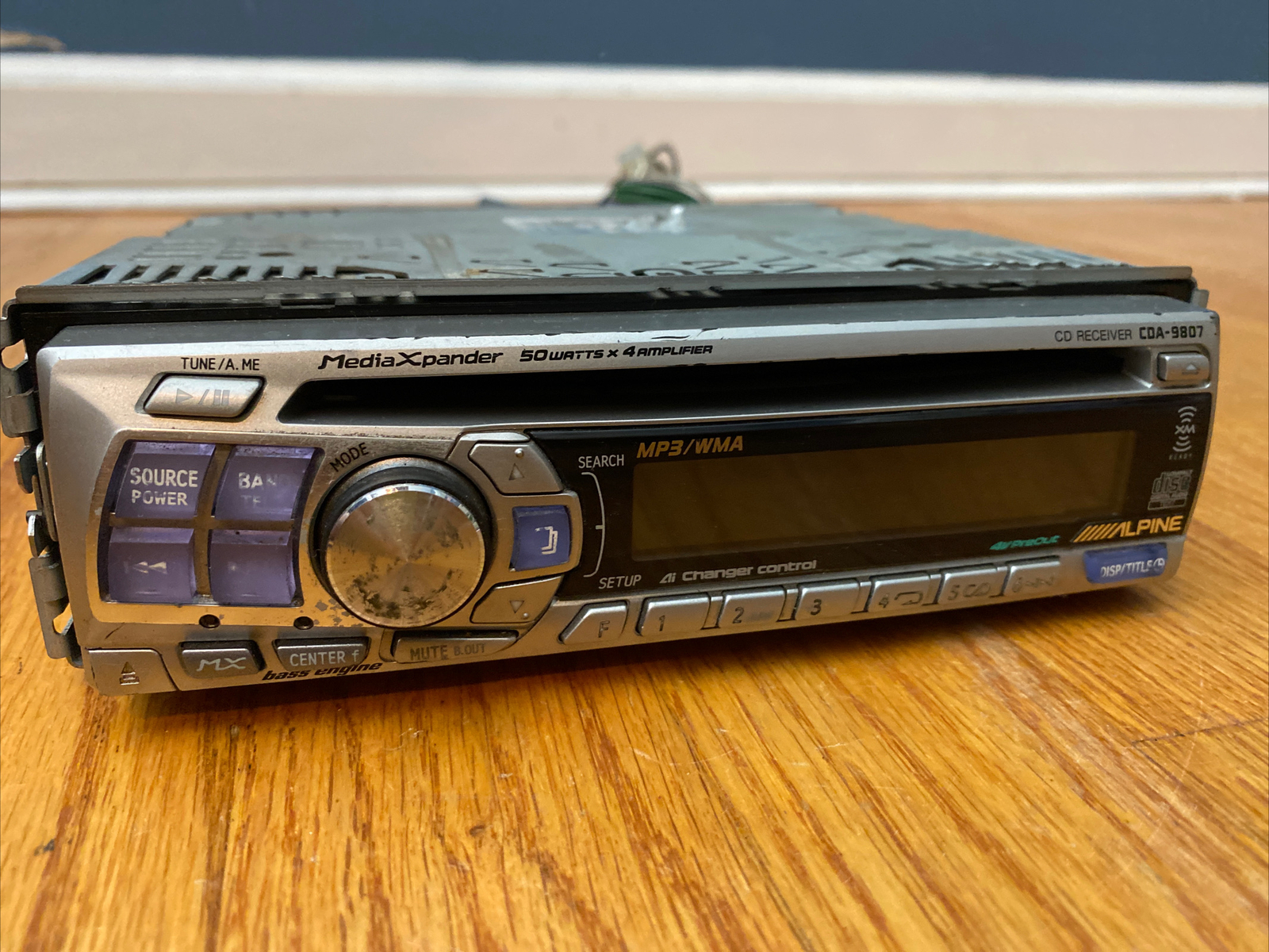 Vintage Alpine Car CD Player Receiver MP3 CDA-9807 50W Old School Audio Radio