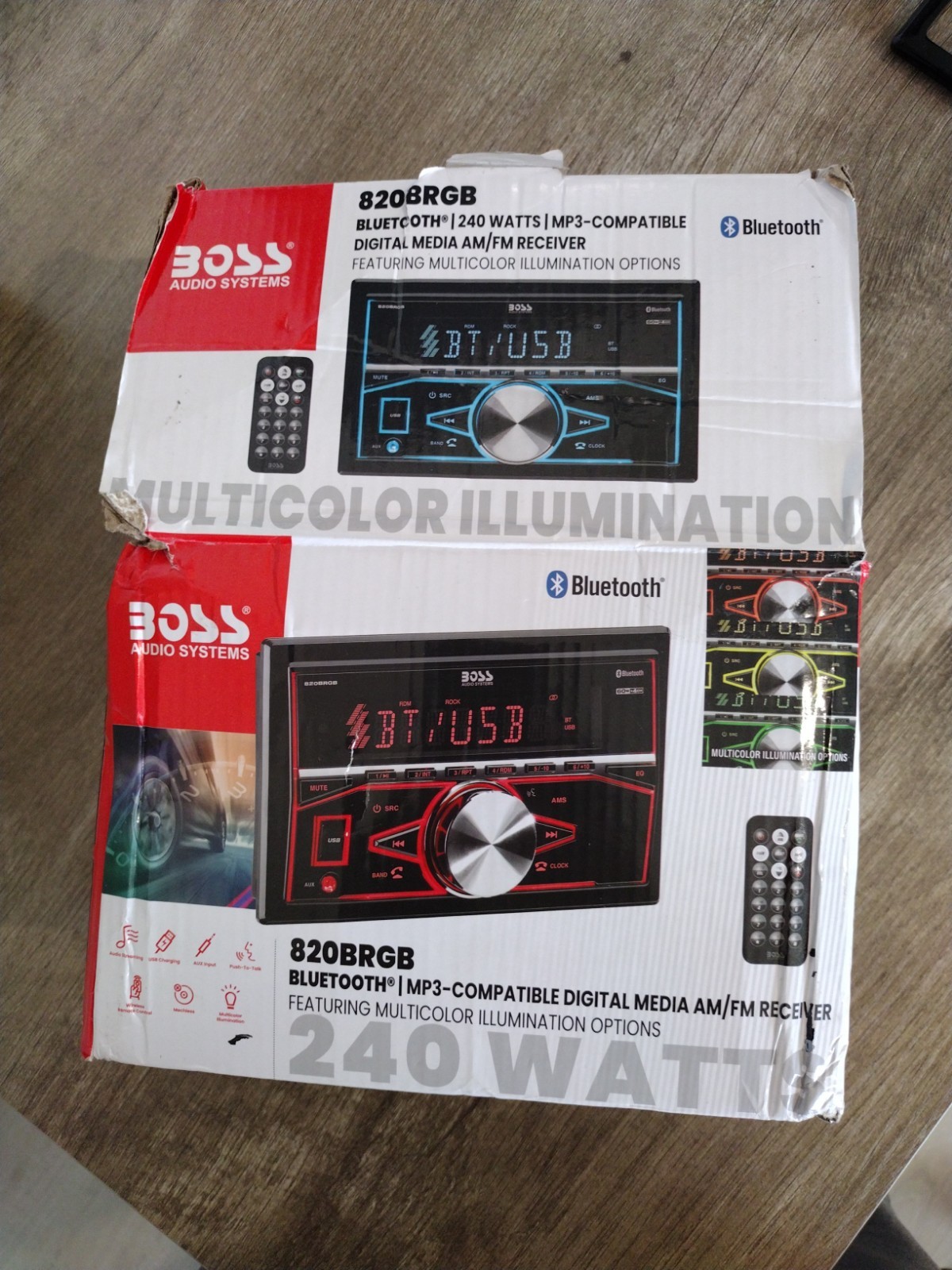 BOSS Audio Systems 820BRGB Car Stereo Bluetooth MP-3 Compatible CD AM/FM Radio