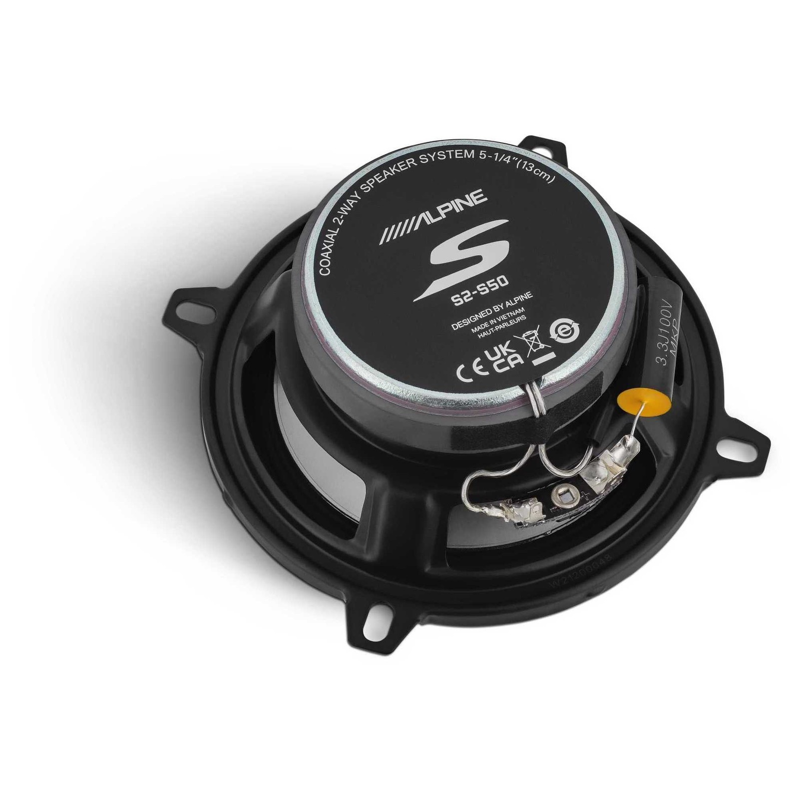 Alpine UTE-73BT Receiver with 2 Pairs Alpine S2-S50 5.25″ Coax Speakers
