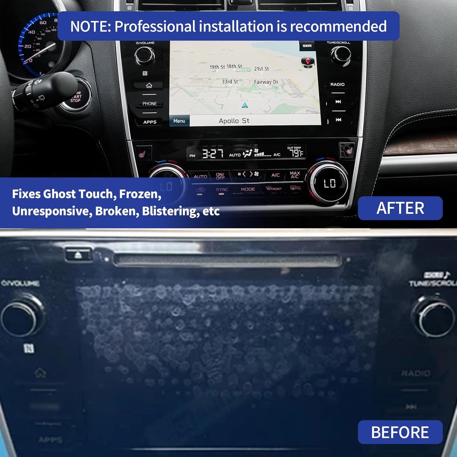 Touch Screen Digitizer Replacement for Subaru Legacy Outback Radio Screen 18-19