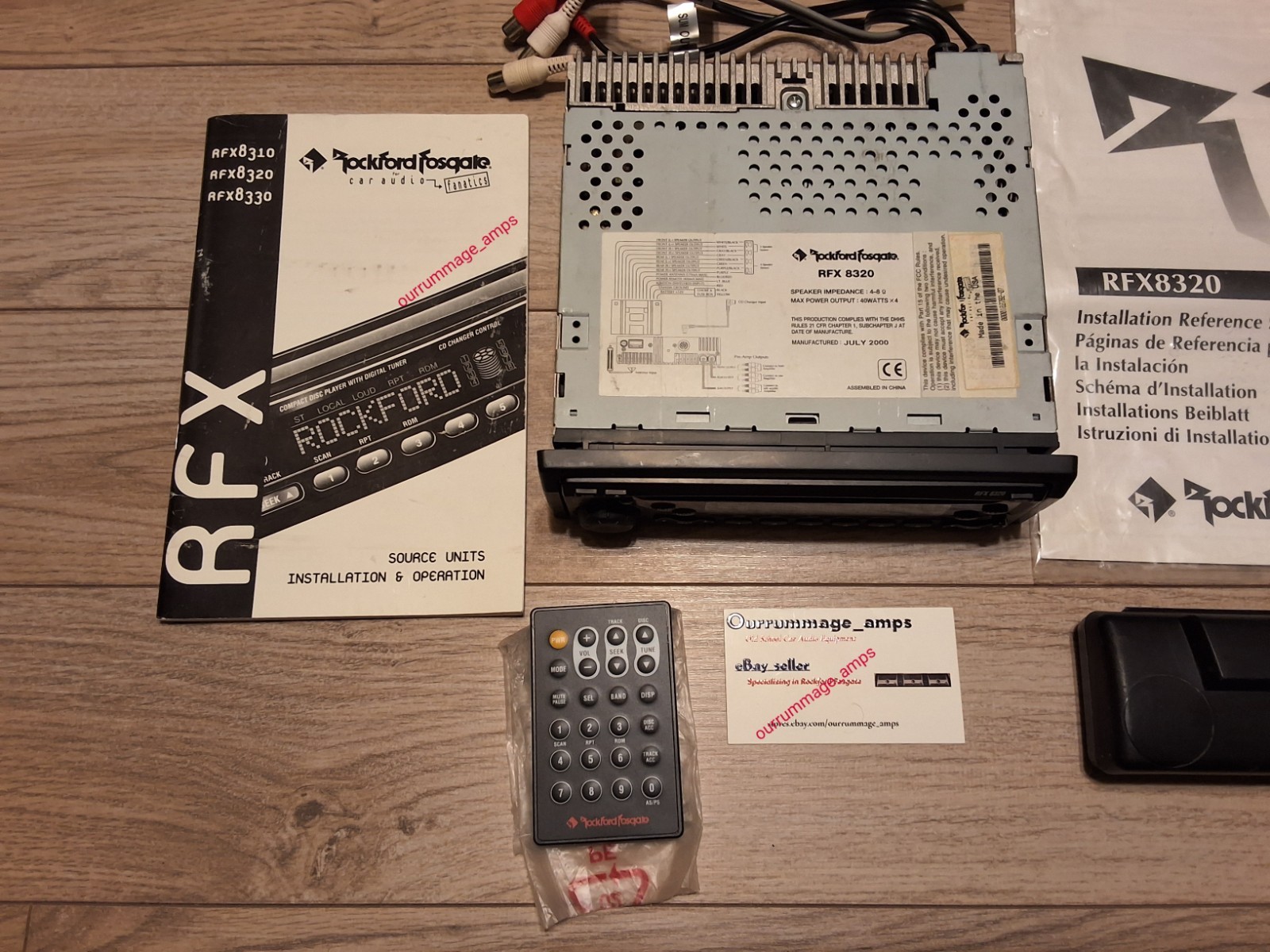 Rockford Fosgate RFX-8320 Car Audio CD PLAYER OLD SCHOOL W/Remote