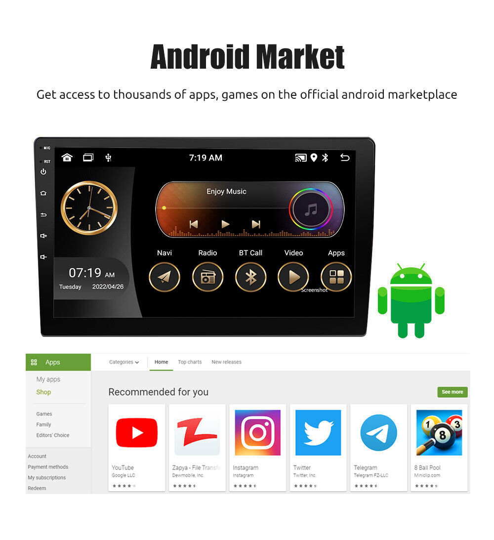 9″ inch Android 11 2+32GB 2 DIN Car Stereo GPS Navi MP5 Player WiFi BT FM Radio