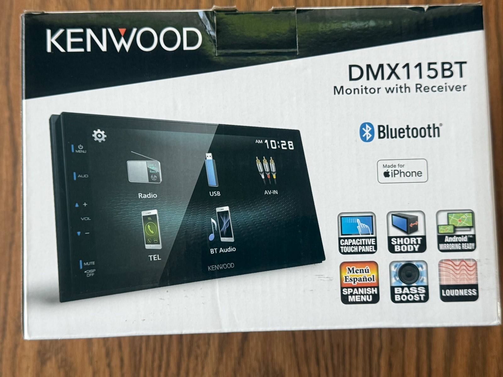 Kenwood Bluetooth Digital Media Receiver In Dash w/ 6.8″ Monitor DMX115BT iPhone