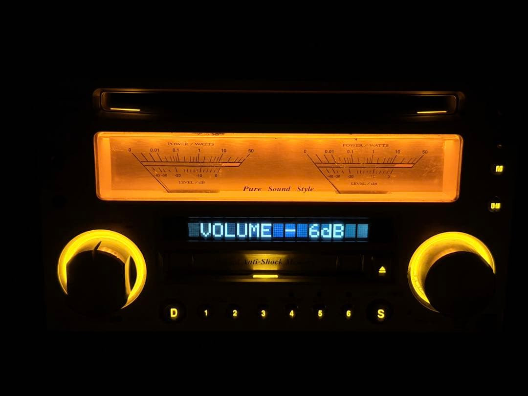 Panasonic CQ-VX5500D 2DIN Car Audio CD MD Player Analog Meter Silver Tested