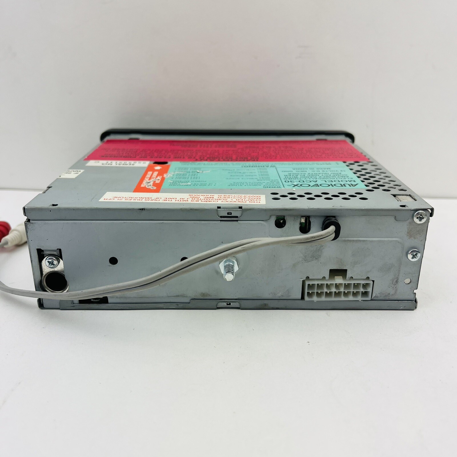 Audiovox AM FM MPX Radio With Compact Disc Player Model ACD-30