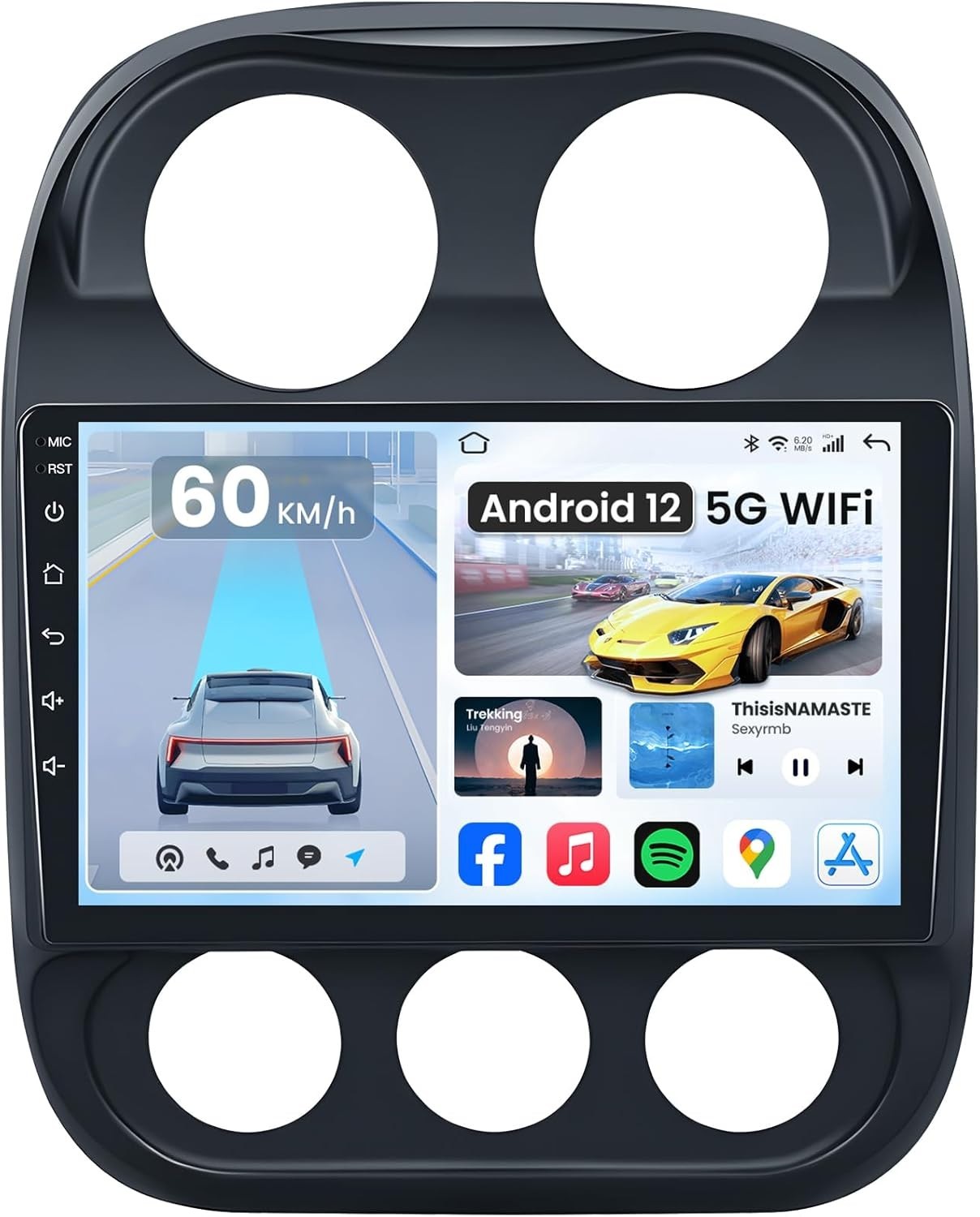 Jeep Compass Patriot 2010-2016 Android 12 Car Stereo 2+32G Carplay GPS 10.1″