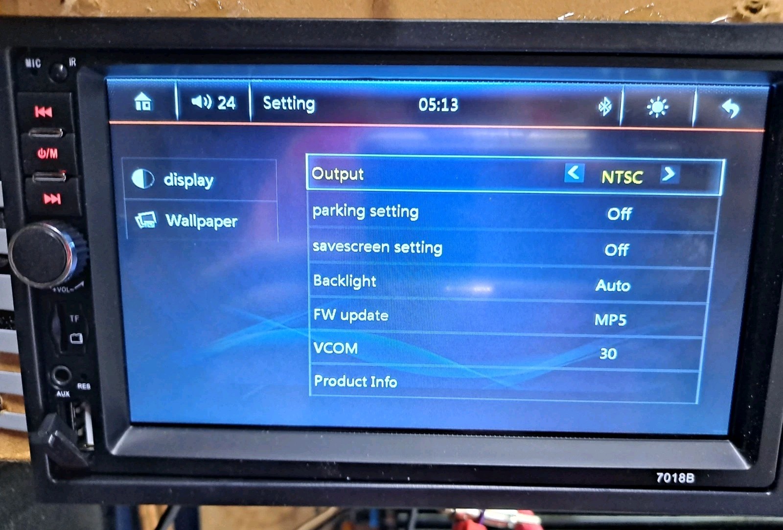 Blurred Vision BV-7018B Double Din in-Dash Head Radio Bluetooth Mirrorlink