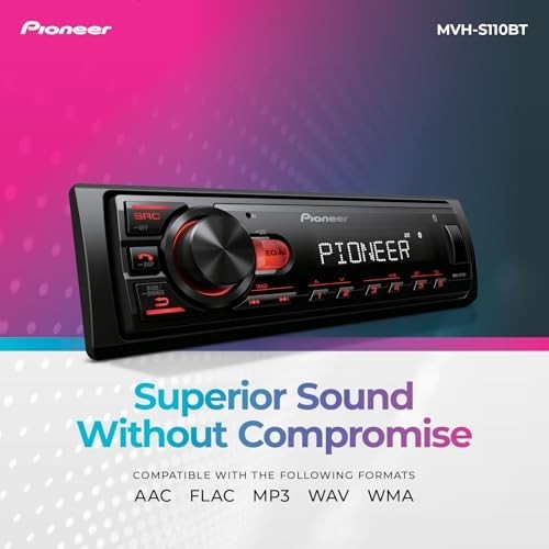 Digital Media Receiver Car Stereo – Bluetooth, USB, 50W x 4, AM/FM, iPhone & And