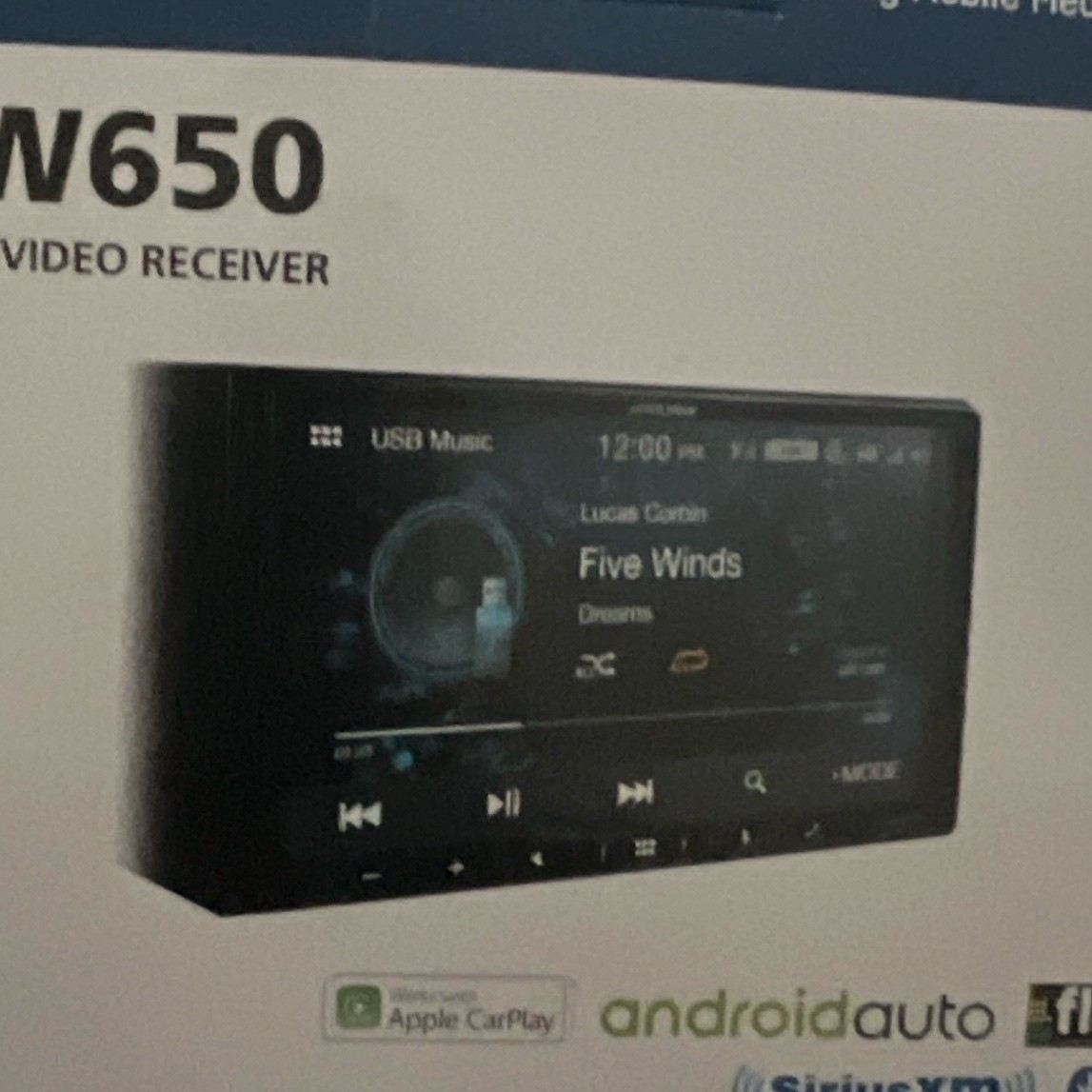 Alpine iLX-W650 2 DIN Touchscreen A/V Receiver CarPlay Android Auto Bluetooth