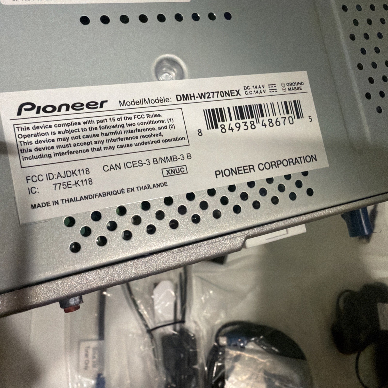 Pioneer DMH-W2770NEX In-Dash RDS AV Receiver 6.8″ Black New Open Box 📦