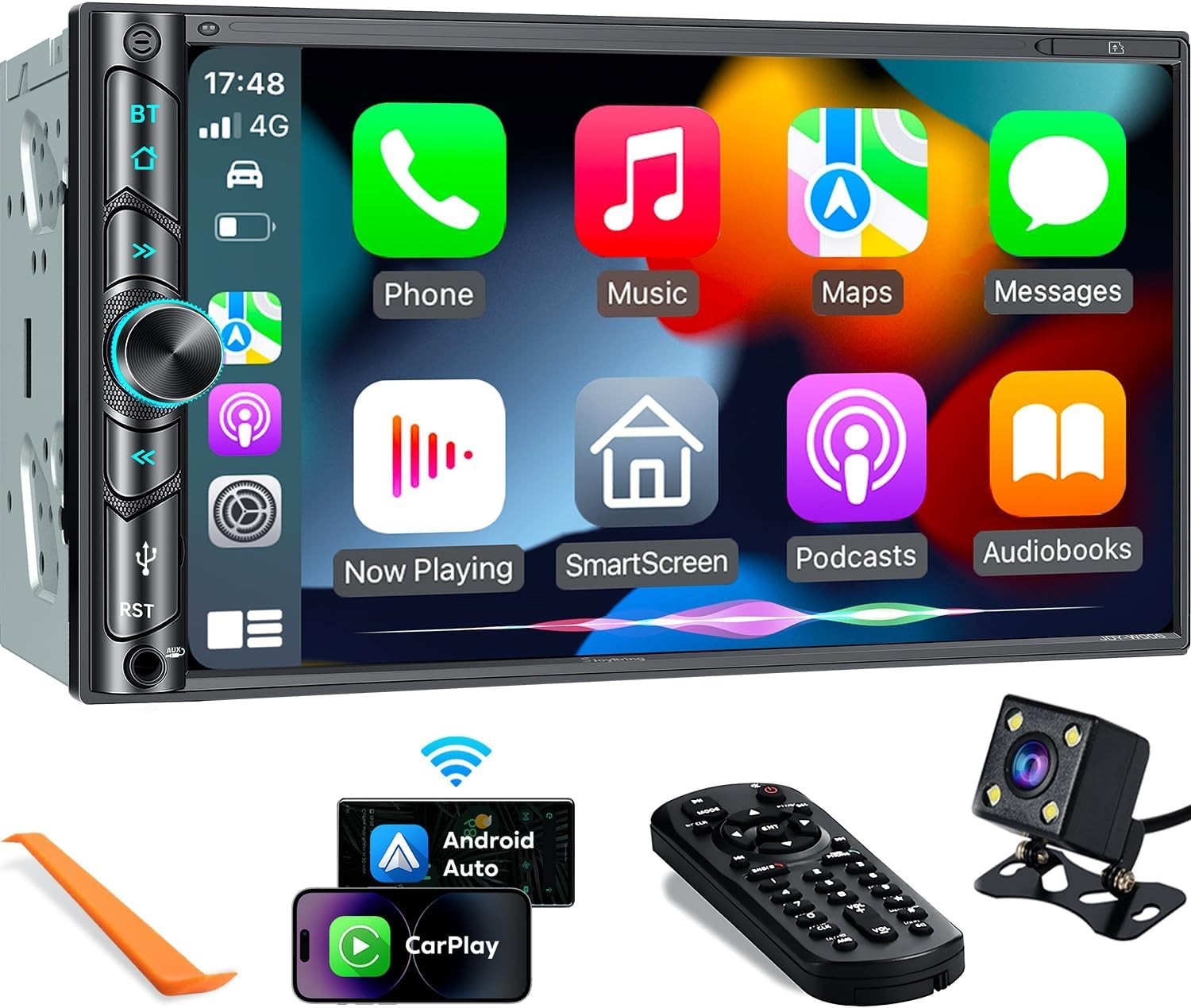High Power Car Stereo with 4-Channel RCA & Subwoofer Ports