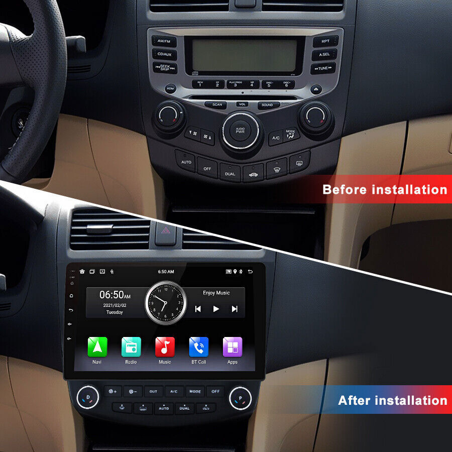 10″ For Honda Accord 7th 2003-2007 CarPlay Car Stereo Radio GPS Wifi Android 13