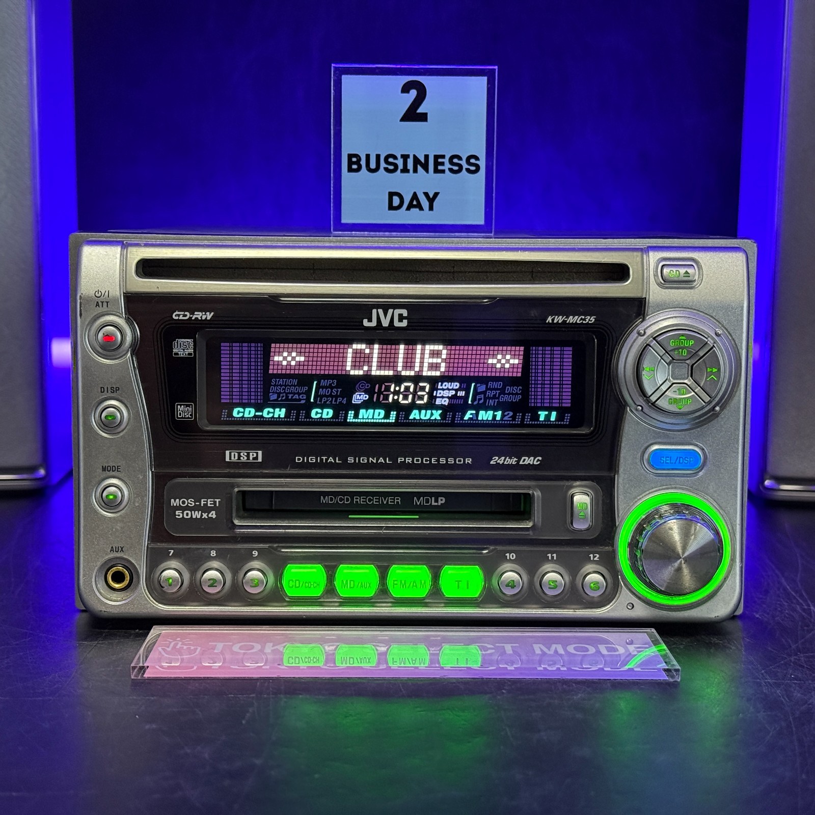 JVC KW-MC35 Car Audio 2DIN CD MD Bluetooth Ready Vintage JDM Tested In Stock