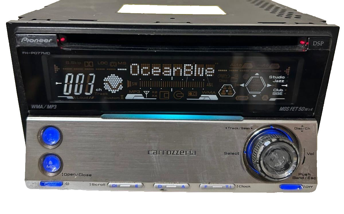 Pioneer Carrozzeria FH-P077MD 2DIN CD/MD/AM/FM Player Deck JDM