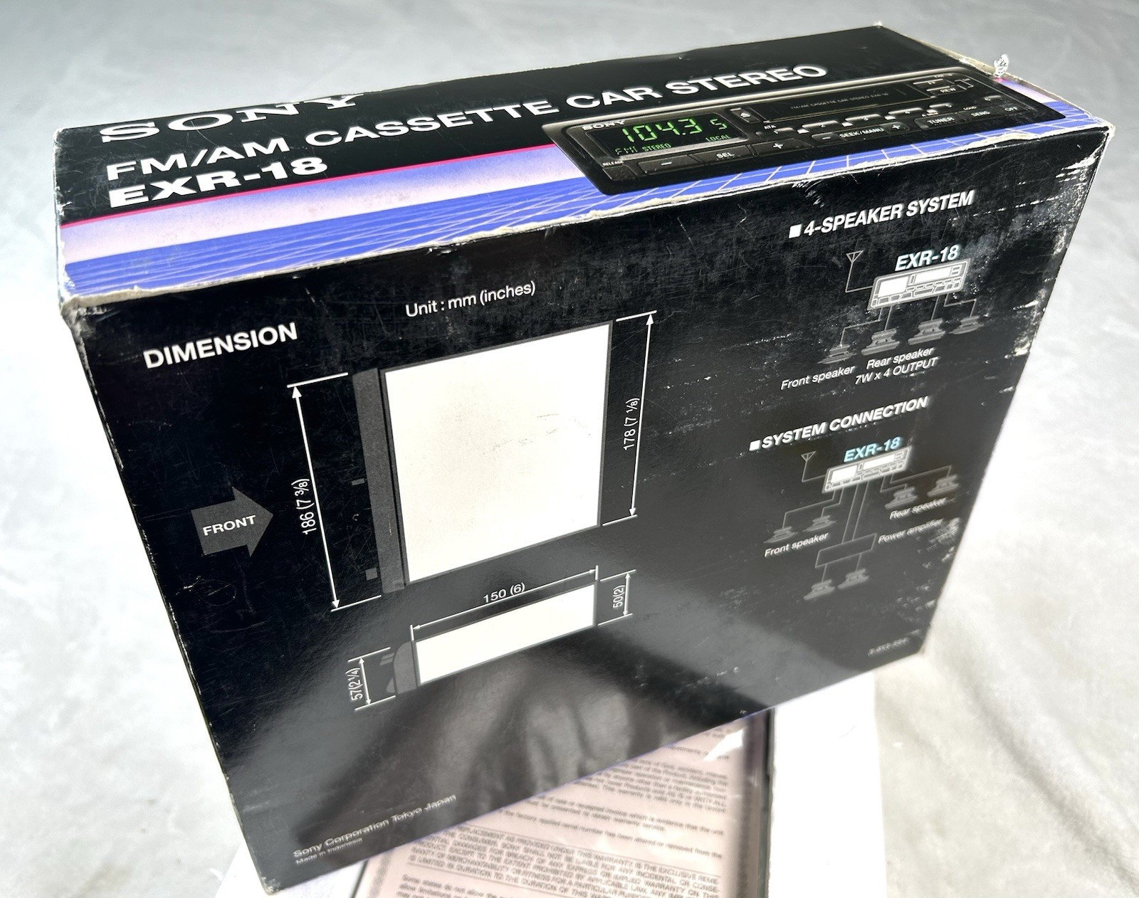 Vintage Sony EXR-18 FM/AM Cassette Car Stereo *READ* NOS RARE