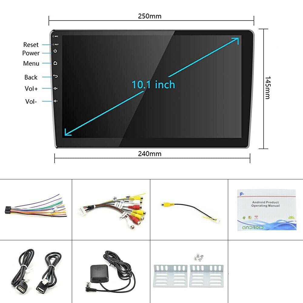10inch Android 12 Car Stereo Apple Carplay Android Auto GPS WiFi 2Din Head Unit