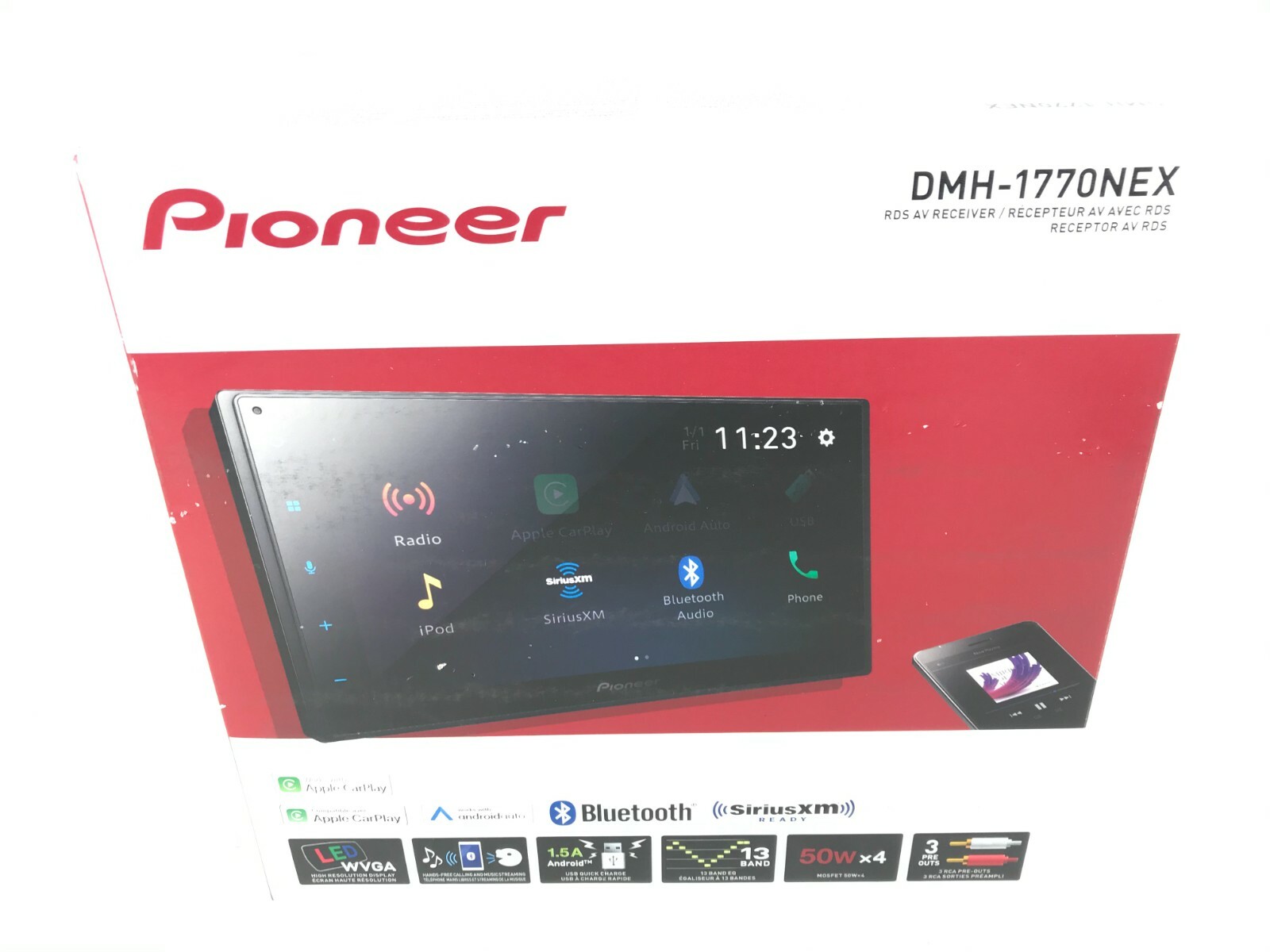 Pioneer DMH-1770NEX Bluetooth Multimedia Apple CarPlay Android Auto USB Aux 6.8″