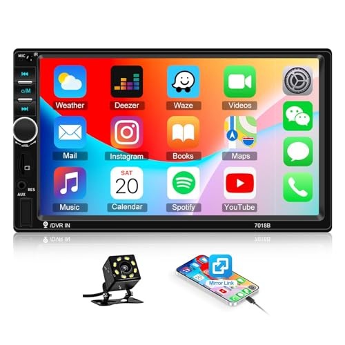 Car Radio Double Din Car Stereo 7″ LCD Touch Screen in-Dash Head Unit with
