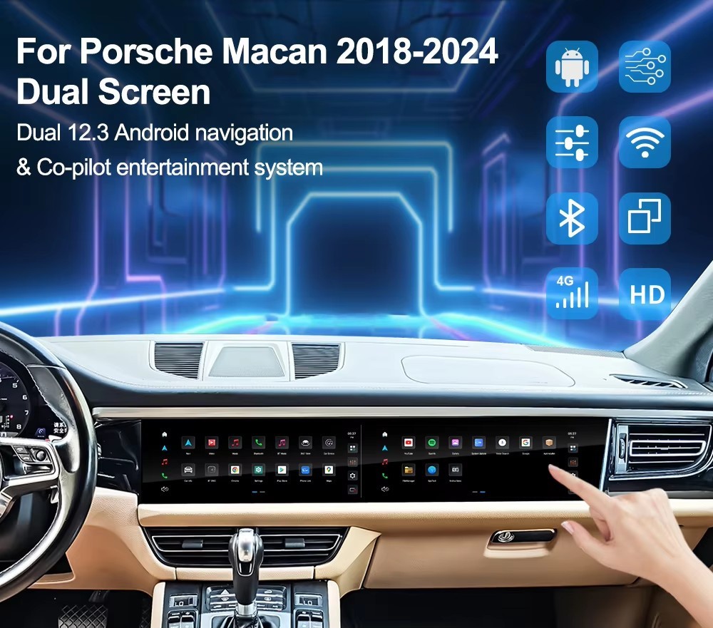 12.2″ For 2018-2024 Porsche Macan Android Car Radio Stereo GPS Navi Carplay 64GB