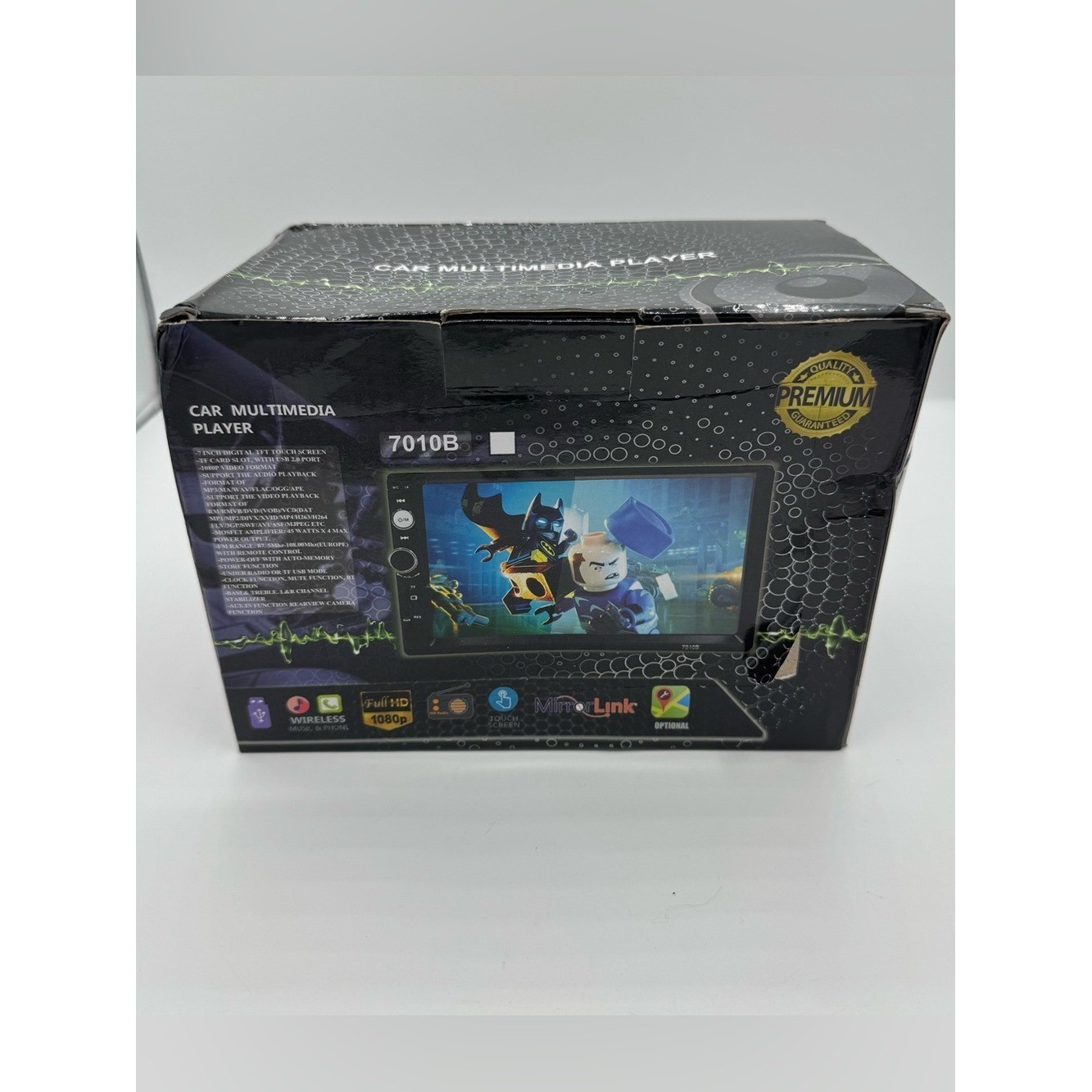 Amazon 7010B model car multimedia player with a 7-inch touch screen black