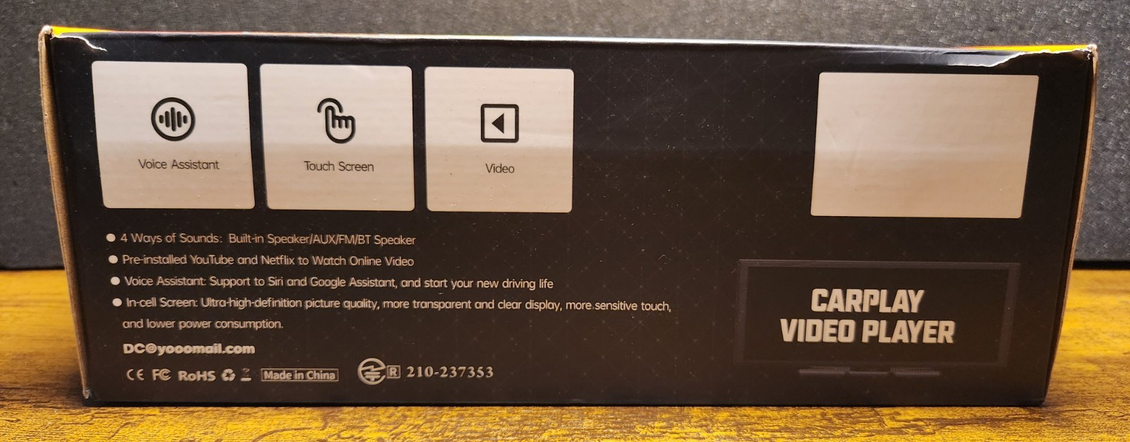 10.26″ Portable Wireless Apple CarPlay Android Auto Touchscreen GPS FM