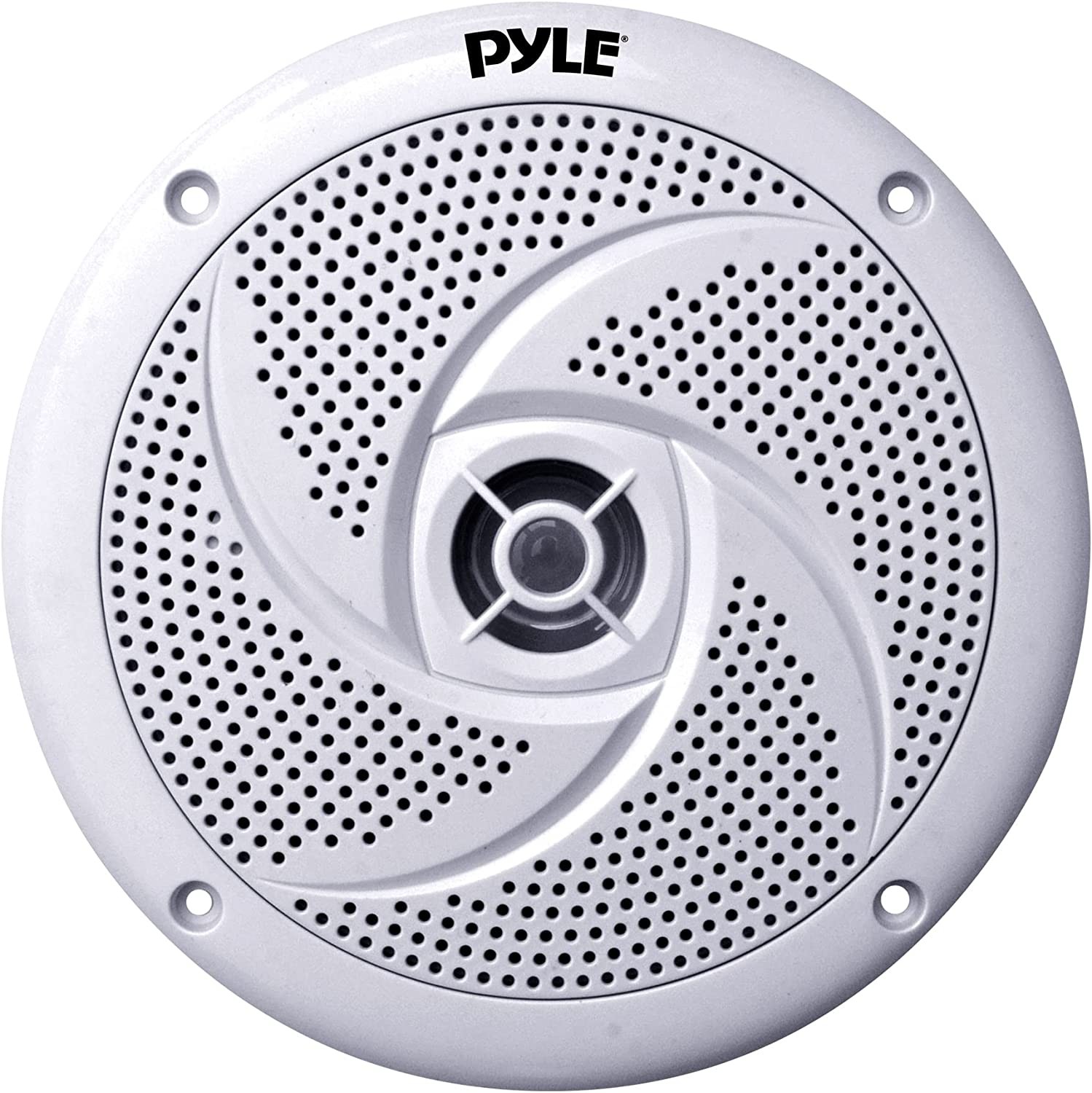 Pyle PLMRL50WB 1-Din Receiver + Remote, 4x 8″ 320W 2Way Speakers (White) + Wire