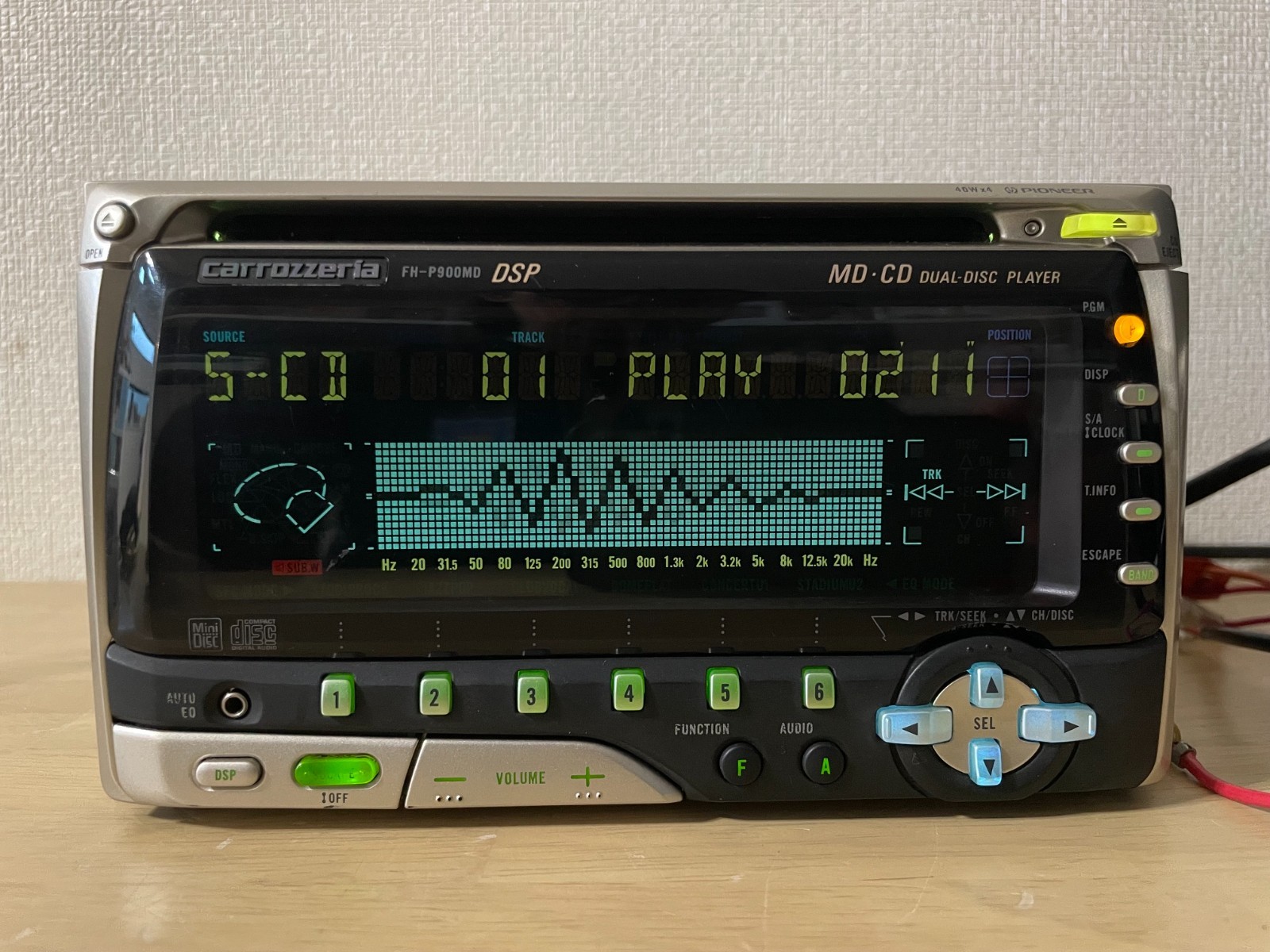 Pioneer Carrozzeria FH-P900MD 2DIN Car Audio CD MD Bluetooth Player Tested