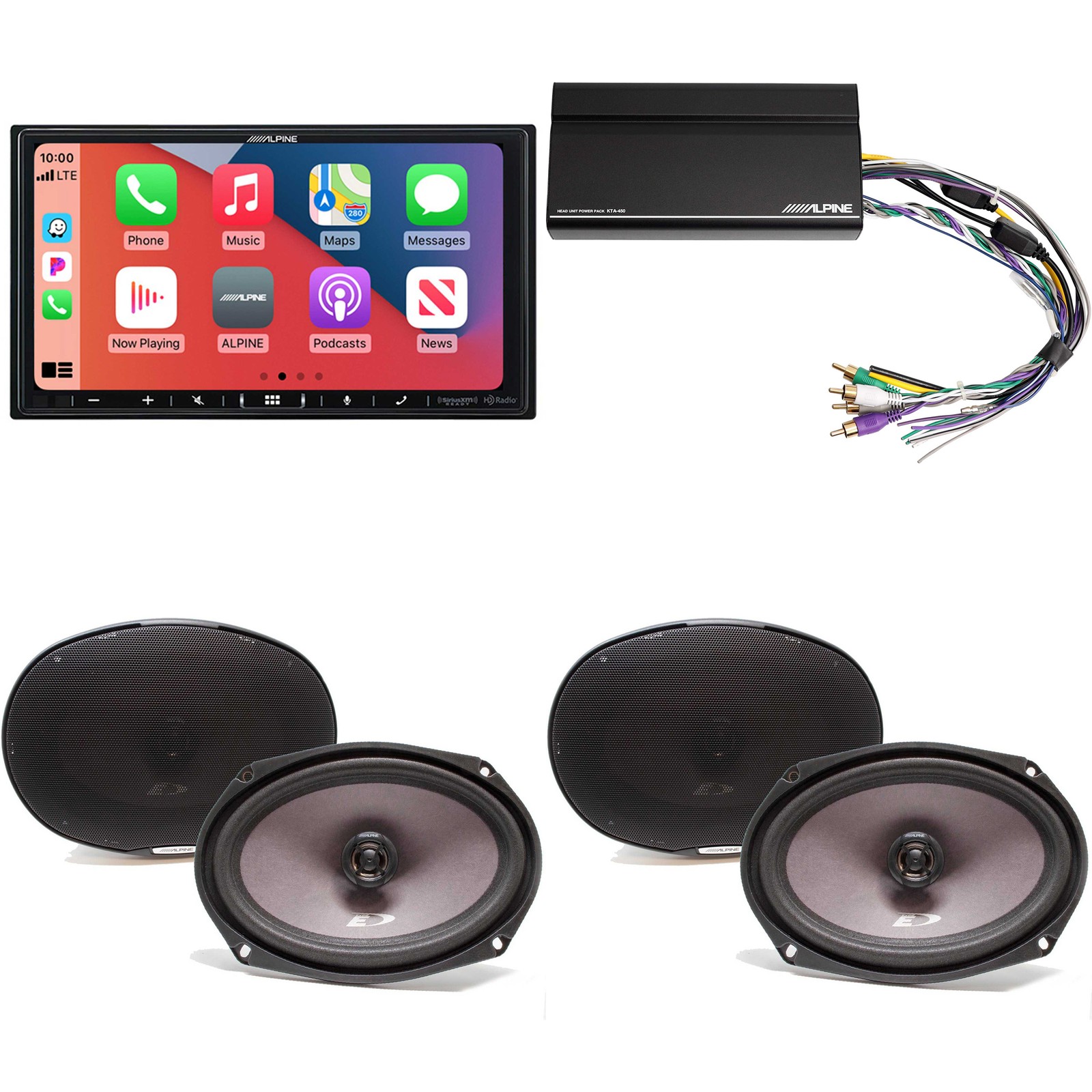 Alpine iLX-407 7″ Multimedia Receiver + 2 Pairs Alpine 6×9 Coax Speakers