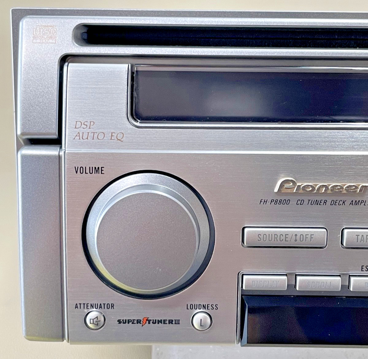Old Schoo Pioneer FH-P8800 Motorized Face, Double-Size CD/Cassette Receiver, NOS