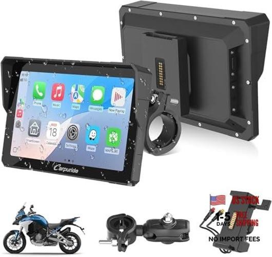 Motorcycle GPS Wireless Carplay/Android Auto, 7″ Waterproof W702S PRO