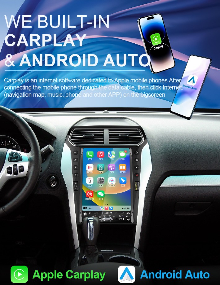 13.6″ 128G Car Radio Stereo for Ford Explorer 2011-19 Android Carplay GPS