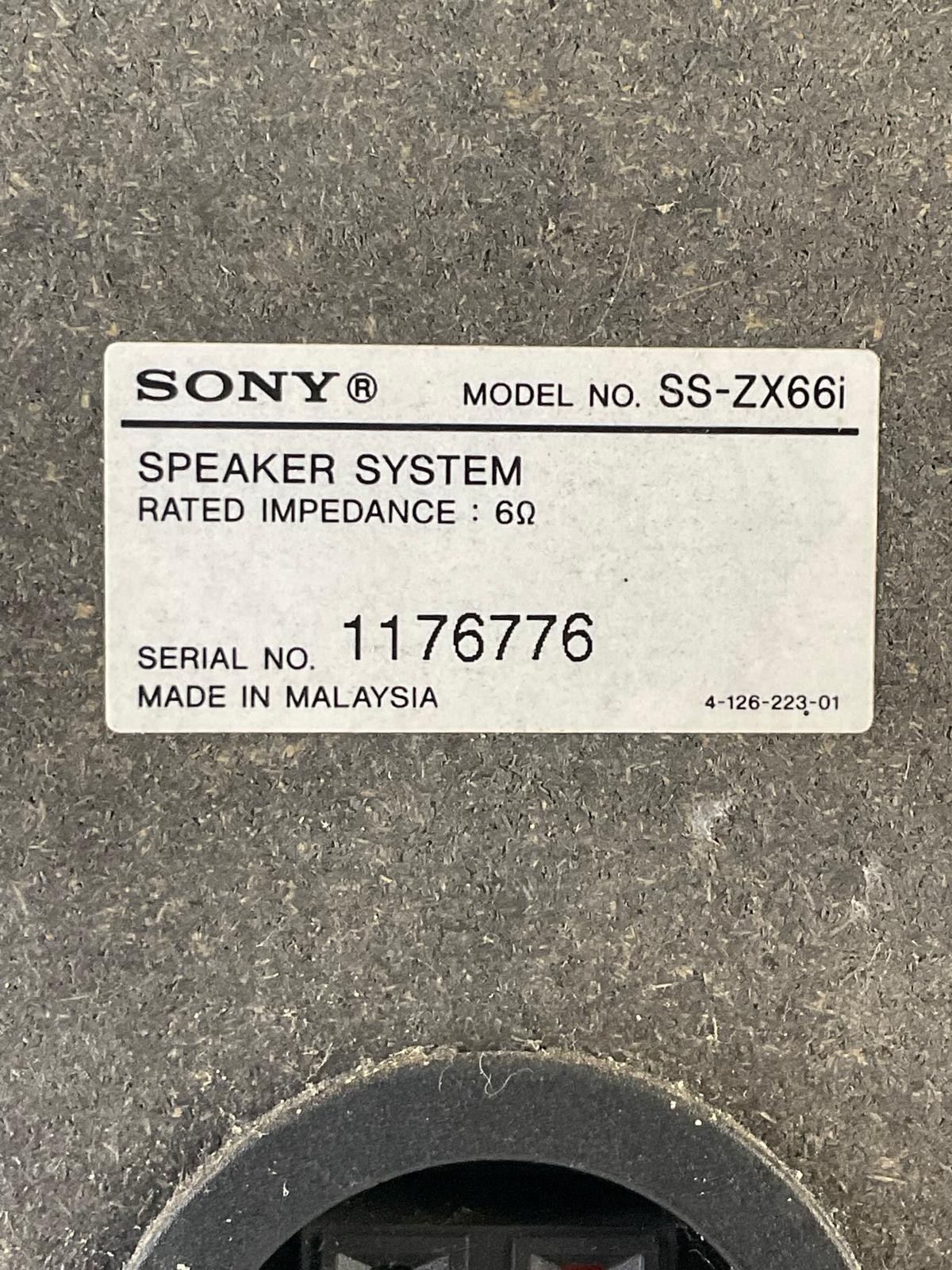 Sony SS-ZX66i Speaker Pair Horn Tweeter Woofer System Used