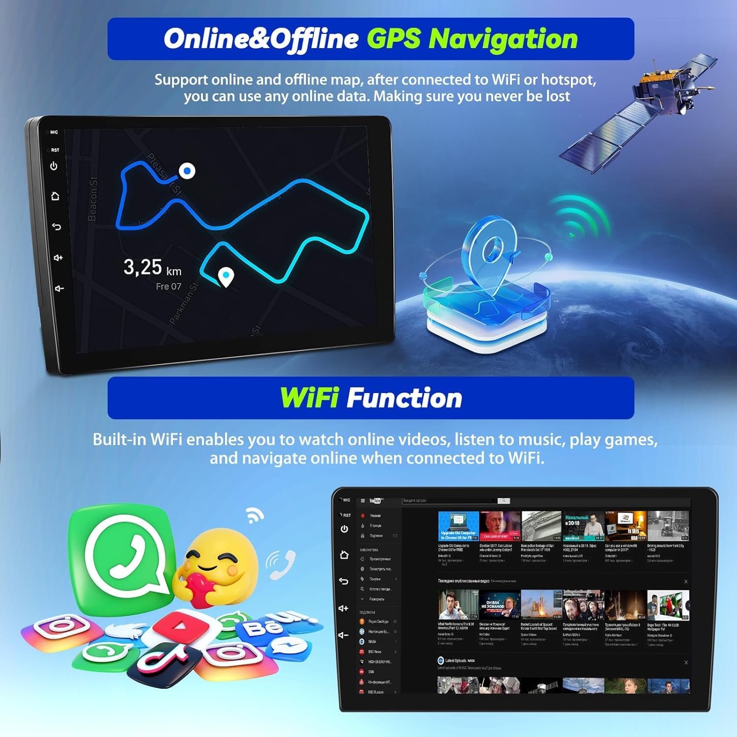 64G For 2012-2019 Dodge Journey Car Stereo Radio Navi Carplay GPS AUTO 1280*800
