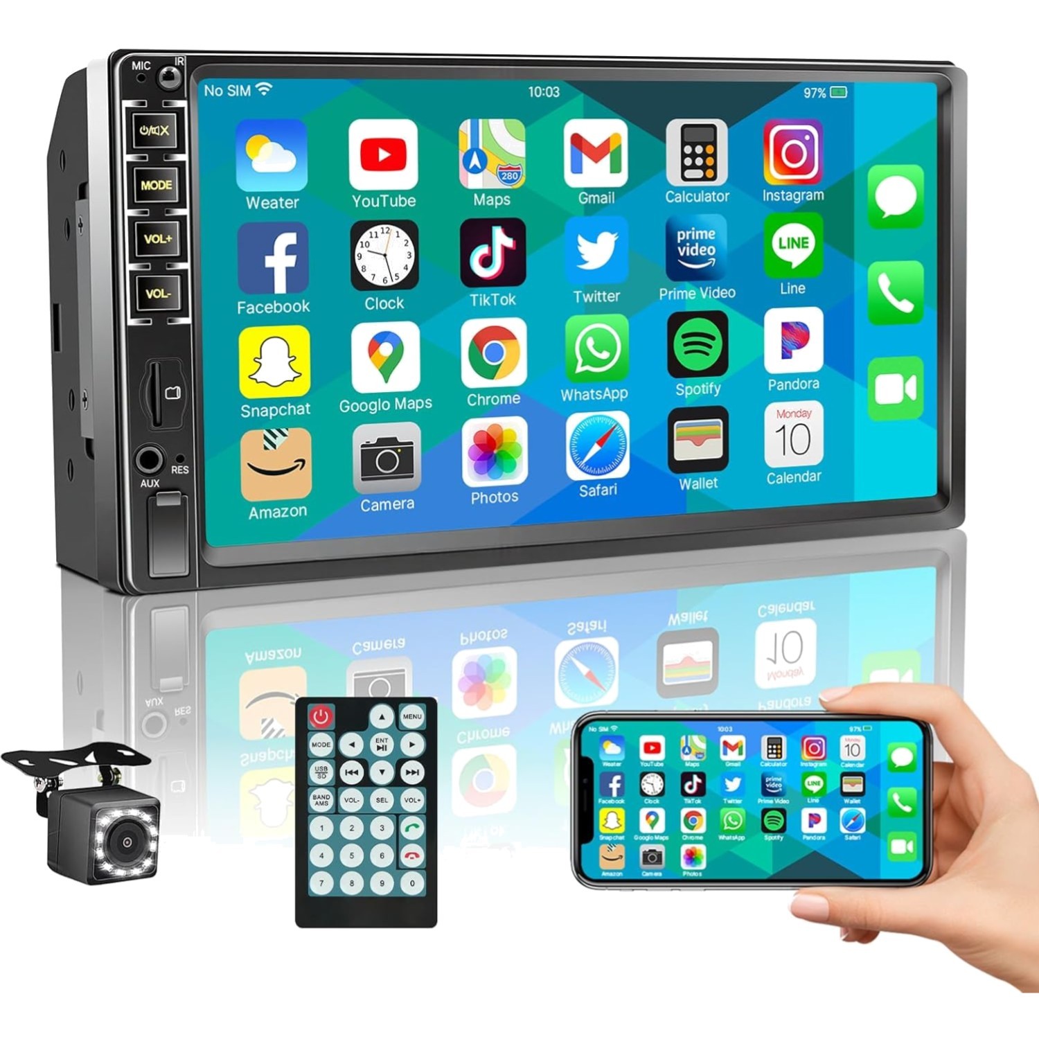 Bluetooth Car MP5 Player – 7-Inch Touchscreen with Mirror Link & Surround Sound