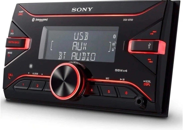 Sony DSX-B700W Bluetooth Car Stereo Double DIN USB Receiver Open Box Install Kit