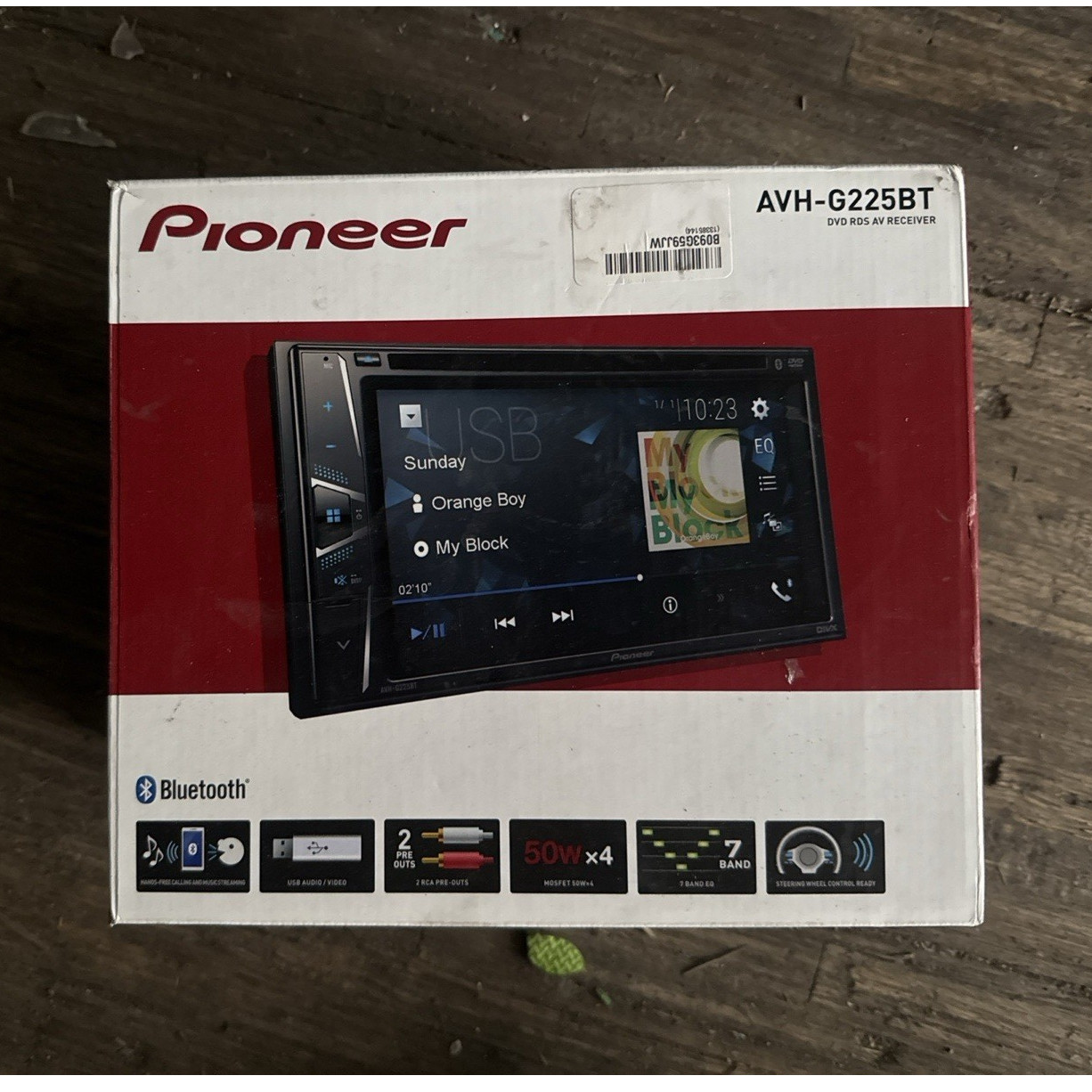 Pioneer AVH-G225BT 2 DIN DVD RDS AV Receiver Bluetooth Touchscreen USB AUX