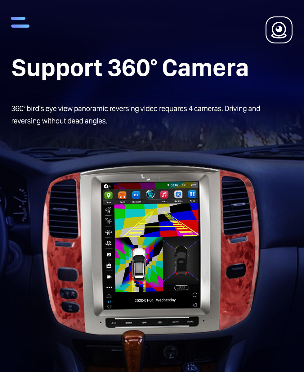 12.1” Android GPS Navi Stereo 32GB for Toyota Land Cruiser LC100 & Lexus LX470