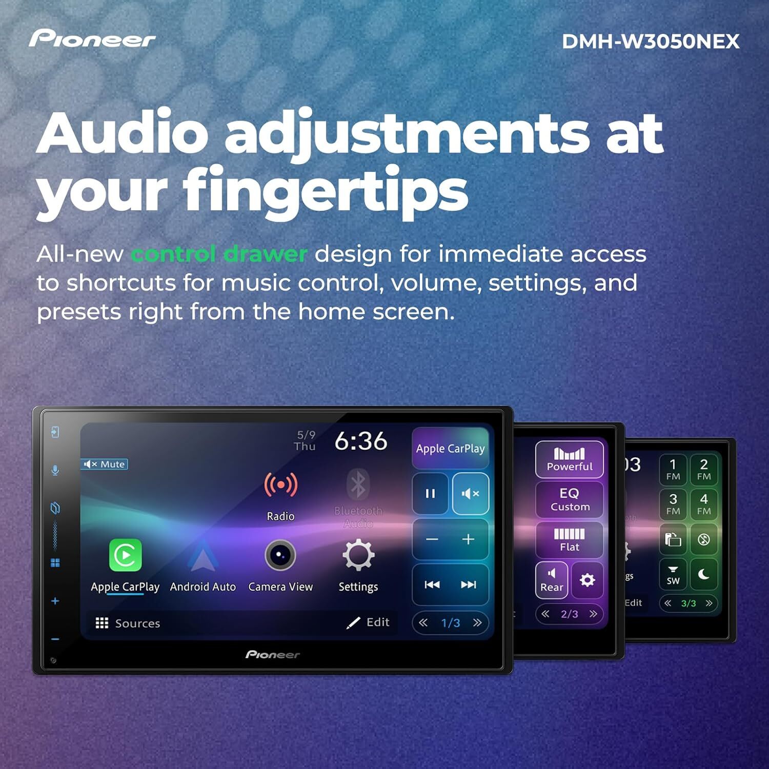 Pioneer DMH-W3050NEX 6.8″ Car Stereo Receiver w/ Apple CarPlay & Android Auto